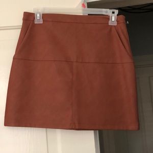 Faux leather skirt